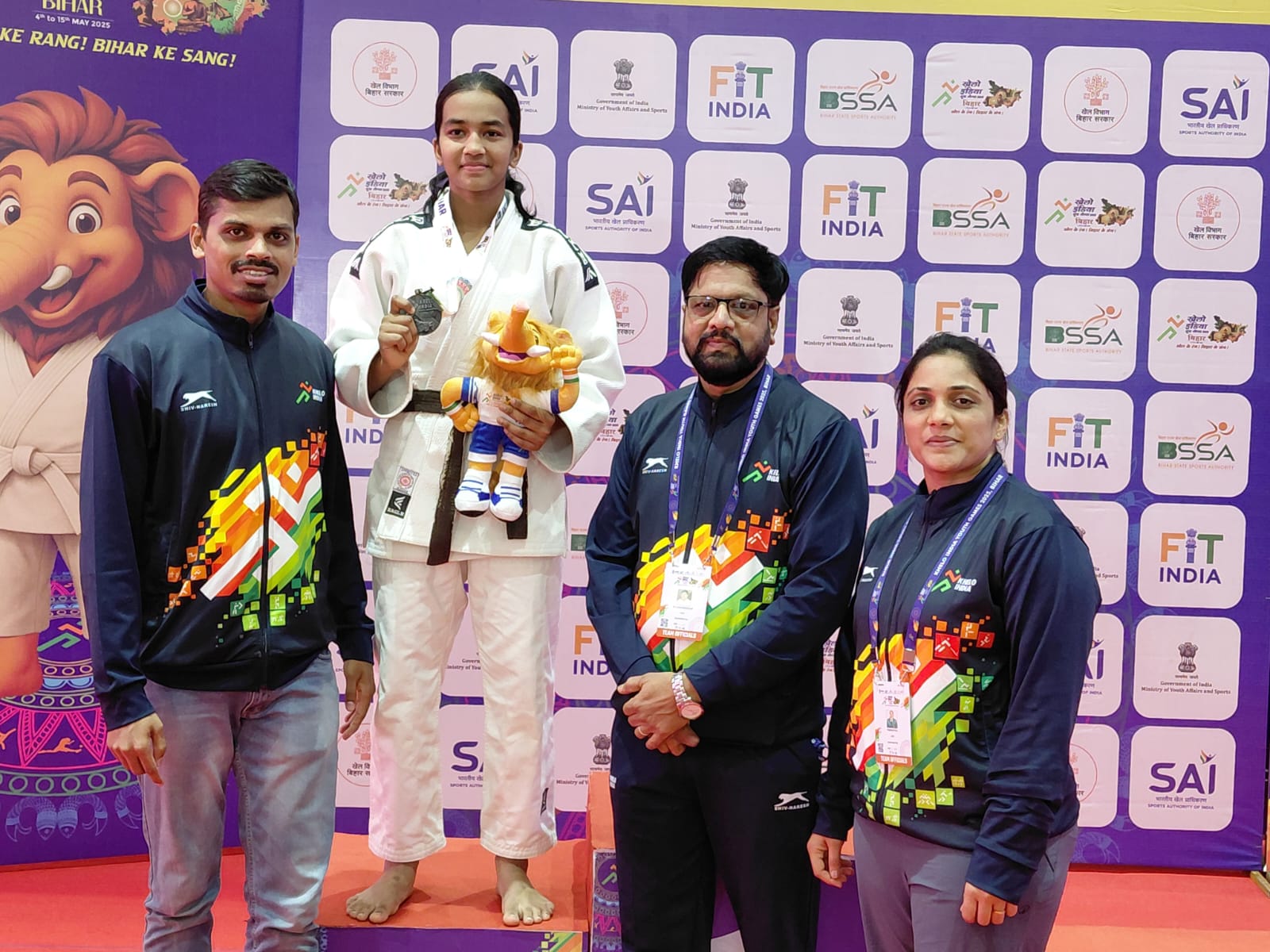 Shravani Dike (Yavatmal) -57 Kg  Silver Medal at 7th Khelo India Youth Games 2025, Patna, Bihar